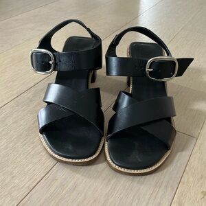 Everlane Italian Leather Buckle Heel
